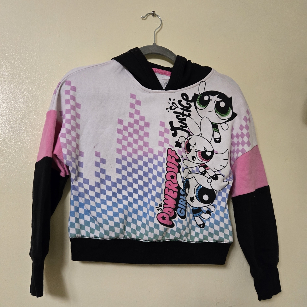 Justice Pink and Black Fleece Hoodie